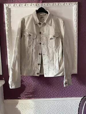Buy Bnwots Men’s Beige Lee  Denim Jacket Size Medium • 6.99£