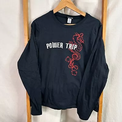 Buy Power Trip Shirt Kids Unisex Extra Large Black Long Sleeve • 5.24£