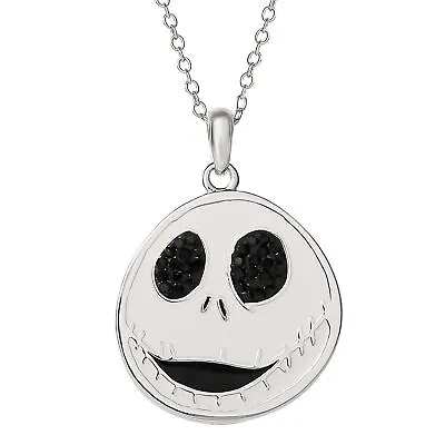 Buy Disney The Nightmare Before Christmas Womens Jack Skellington Face Necklace, 18' • 28.41£