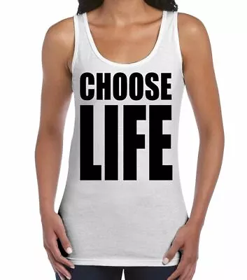 Buy Choose Life Women's Vest Tank Top - Wham 80s Fancy Dress George Michael • 14.95£