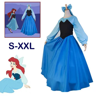 Buy The Little Mermaid Catton Cosplay Costume Ariel Princess Dress Suit Girl Clothes • 5.90£