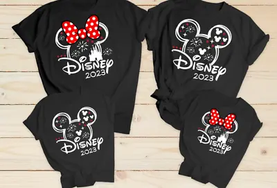 Buy Matching Family T Shirts Disney 2025 Holiday Tops Black Reveal Travel Plane Trip • 9.99£