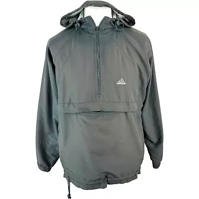 Buy Adidas Vintage Jacket Pullover Grey 1999 Indie Hooded Large Hipster Y2k L • 30£