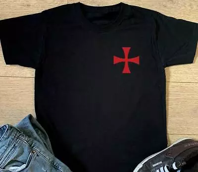 Buy Knights Templar POCKET T Shirt Medieval Knight Teutonic Crusader Creed Gift Top • 11.99£