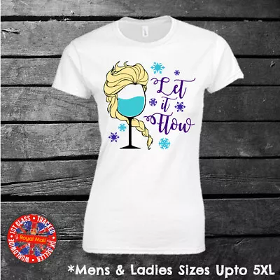Buy Elsa  Let It Flow  Funny T-shirt Ladies Men Gift F.r.o.z.e.n • 9.99£