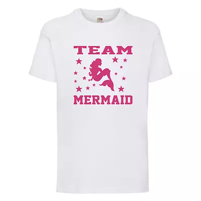 Buy Team Mermaid - Girls, Childrens, Kids T-Shirt - Mermaid Themed Party T-Shirts • 11.99£