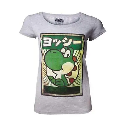 Buy Official Super Mario Japanese Yoshi Womens T-Shirt, XL Cotton Shirt • 9.99£