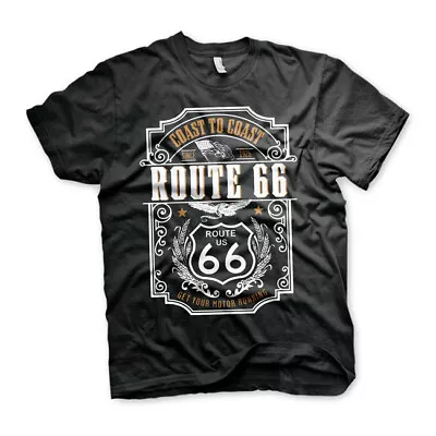 Buy Route 66 Coast To Coast Moto Motorcycle Motorbike T-Shirt • 22.75£