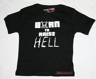 Buy Born To Raise Hell - Alternative Funny Biker Black Baby T Shirt  • 6.50£