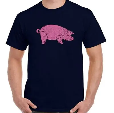 Buy Dave Gilmour T-Shirt Mens Pig Pink Floyd As Worn By Top Retro Rock Band Guitar • 10.99£