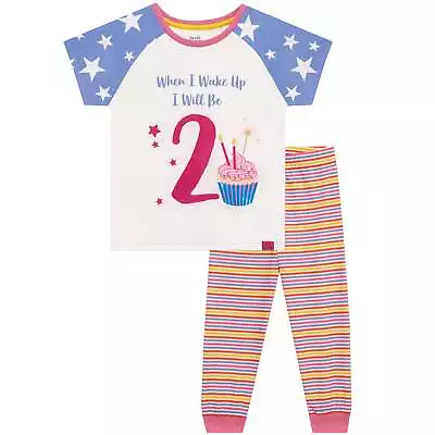 Buy I Am 2 Birthday Pyjamas Baby Toddler Kids Girls 18 24 Months 2 3 Years Stripes • 12.99£