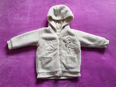 Buy Neutral Baby Size 9-12 Months Matalan Hooded Teddy Coat Jacket • 2.50£