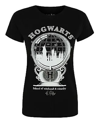 Buy Hogwarts - Embellished Snow Globe -  Ladies T Shirts • 11.99£
