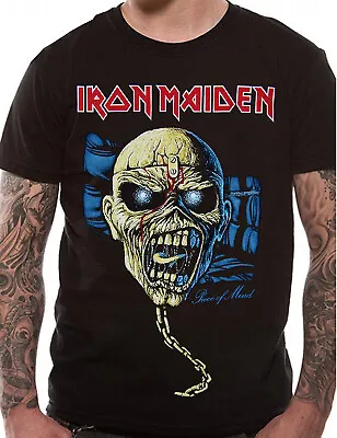 Buy Iron Maiden T Shirt Powerslave Mummy Band Logo New Official Mens Black • 14.49£