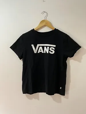Buy Vans Womens Short Sleeved T-Shirt Black Top Cotton Gym Sport Running Size L VGC • 10.99£