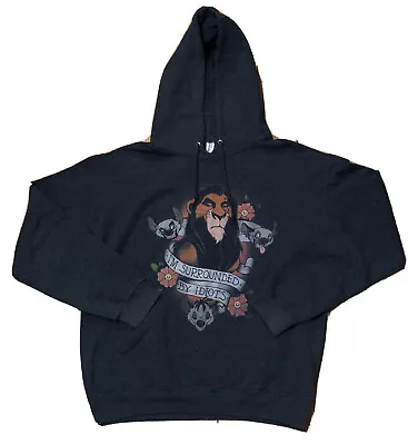 Buy LION KING Women’s Hoodie Hooded Sweatshirt Scar Hyenas Gray Pullover - MEDIUM M • 11.33£