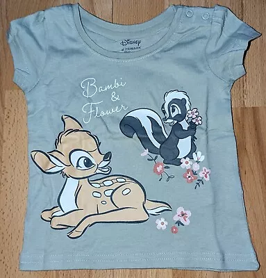 Buy Baby Girls Green Disney Bambi T-shirt For 6-9 Months - BNWT • 1.99£