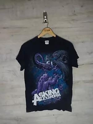 Buy Asking Alexandria Band Graphic Tee Vtg Black T Shirt W/  Gildan Tag Small • 18.35£