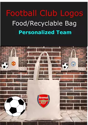 Buy Football Club FC European Premiere League Tote Grocery Bag  New Custom Merch • 9.99£