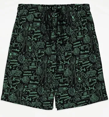 Buy Mens Rick And Morty Cotton Shorts Pyjama Loungewear Size Large Elasticated Waist • 18.99£