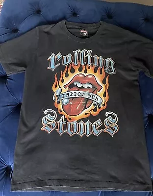 Buy Rolling Stones Rock@Tee Black T-Shirt Size M Unisex • 15£