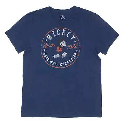 Buy DISNEY Mickey Mouse Mens T-Shirt Blue L • 9.99£