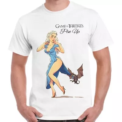 Buy Game Of Thrones Pin Up Khaleesi Dragon CooL Funny Retro T Shirt 1457 • 7.35£