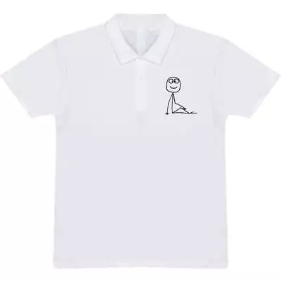 Buy 'Sitting Stickman' Adult Polo Shirt / T-Shirt (PL016329) • 12.99£