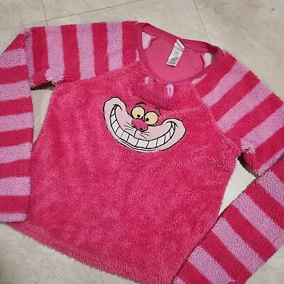 Buy Disney Sleepwear Womens S Small PJ Pajama Top Cheshire Cat 3D Fluffy Soft Shirt • 24.08£