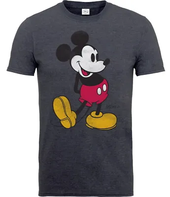Buy Disney Mickey Mouse Vintage Charcoal T-Shirt OFFICIAL • 14.89£
