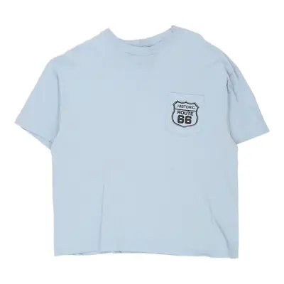 Buy Route 66 Good Shirts Graphic T-Shirt - XL Blue Cotton • 14.40£