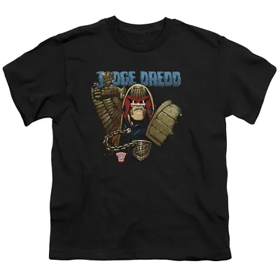 Buy Judge Dredd Smile Scumbag Kids Youth T Shirt Licensed Comic Book IDW Tee Black • 14.05£