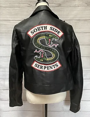 Buy Riverdale South Side Serpents Faux Leather Jacket Size L Archie Comics • 28.50£