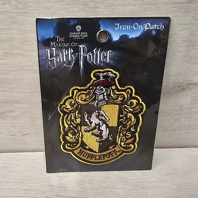 Buy Hufflepuff House Iron On Patch Official Studio Tour London Harry Potter Merch  • 12.99£