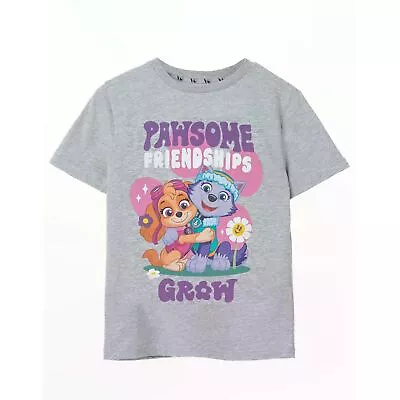 Buy Paw Patrol Girls Pawsome Friendships Marl T-Shirt NS7329 • 14.59£