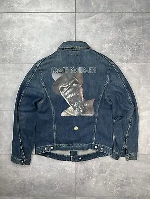 Buy Levis Denim Jacket Iron Maiden 2003 Vintage Women • 108.93£