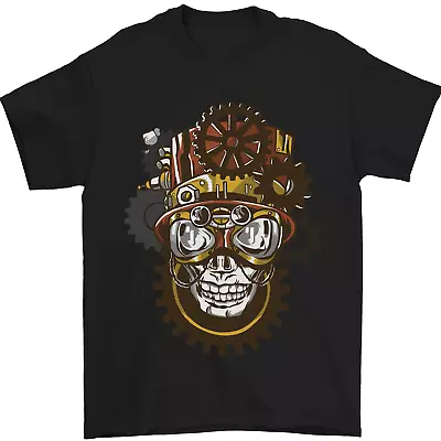 Buy Steampunk Skull Mens T-Shirt 100% Cotton • 10.48£