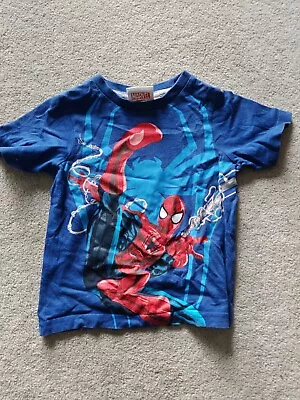 Buy Boys New Official Spiderman Cotton Summer Short Sleeve T Shirt Top Age 3Years • 4£