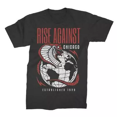 Buy Rise Against Cobra Snake Globe Hardcore Punk Rock Music Band T Shirt 10105304 • 34.04£