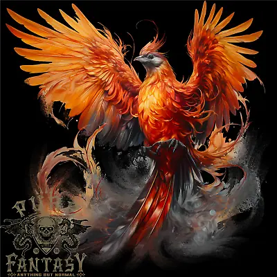 Buy A Fantasy Phoenix Mens T-Shirt 100% Cotton • 10.75£