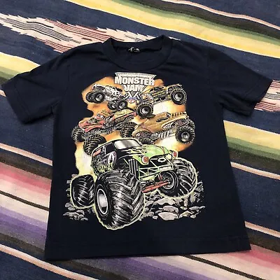 Buy Vintage Monster Jam Grave Digger Maximum Destruction Captains Curse Trucks Shirt • 28.41£
