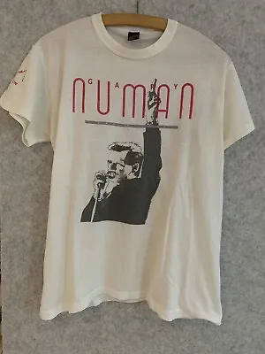 Buy Vintage 80s Gary Numan  T-Shirt L Exhibition Tour 1987 Electronic Wave ABC • 102.41£