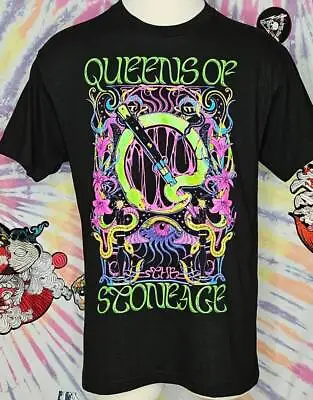 Buy Queens Of The Stone Age Limited Edition Promotional GLOW T Shirt • 22.39£