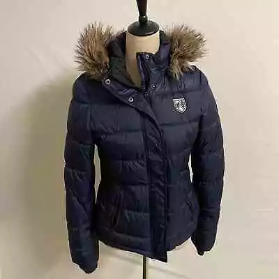 Buy American Eagle Outfitters Women's Winter Down Jacket Fur Hood - Medium • 32.21£