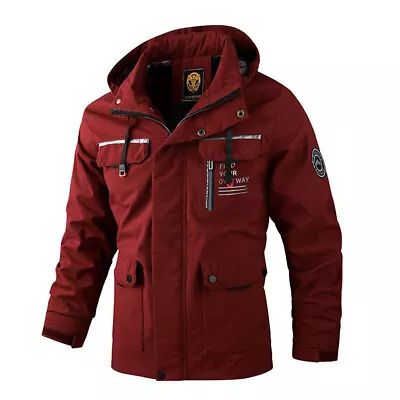 Buy Mens Fall Windbreaker Jacket Outdoor Waterproof Sports Climbing Jacket Warm Coat • 25.99£