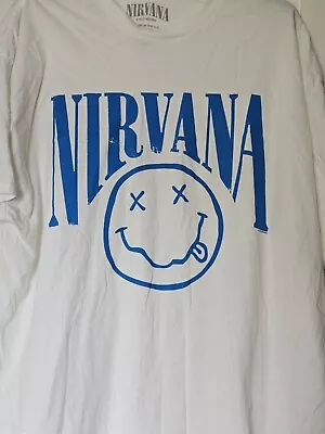 Buy Nirvana T-shirt Oversized Large Happy Face • 9.50£