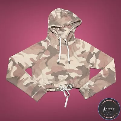 Buy American Eagle Womens XS Cropped Hoodie Pink Camo XSmall • 8.03£