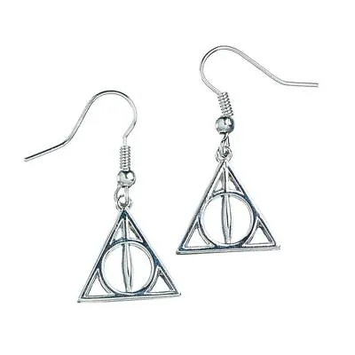 Buy Harry Potter Silver Plated Deathly Hallows Earrings • 12.50£