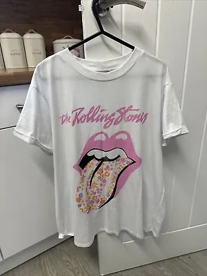 Buy Rolling Stones Ladies Top Size 18 Tongue Lips Logo • 4.99£