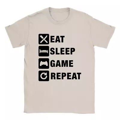 Buy Eat Sleep Game Repeat Mens T-Shirt Funny Playstation Xbox Gift CoD • 9.49£